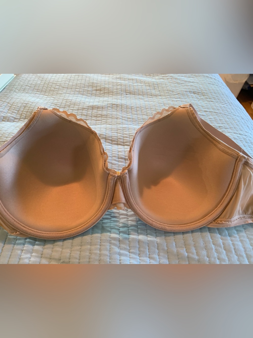 Natori Refined Contour Underwire Bra Nude 34DD Full Coverage Lace Trim EUC - Picture 3 of 10